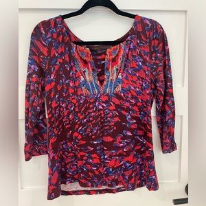 Anthropology embroidered top